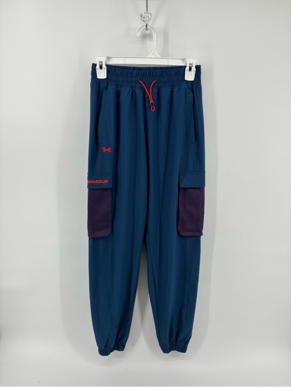 Under Armour Navy Joggers with Orange Accents